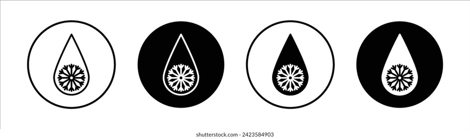 Defrost flat line icon set. Defrost Thin line illustration vector