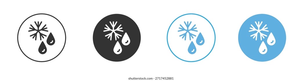 Icono de descongelación. Plantilla de diseño de iconos gráficos