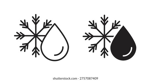 Defrost icon in a simple line art style. EPS10