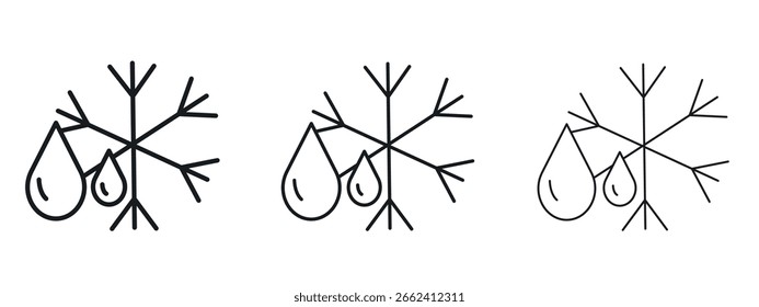 Defrost icon simple line design - Simple Vector Illustration