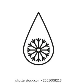 Defrost icon Simple thin line flat symbol
