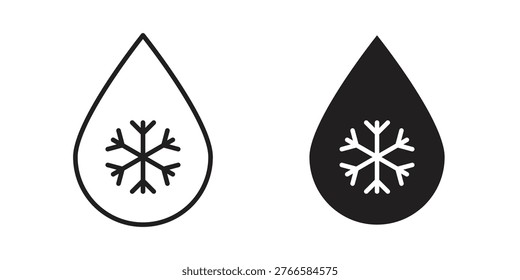 Defrost icons. Vector graphic. Editable vector stroke. EPS 10.