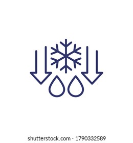 defrost line icon on white