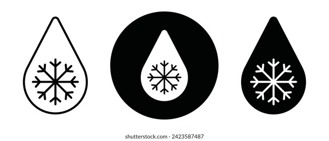 Defrost outline icon collection or set. Defrost Thin vector line art