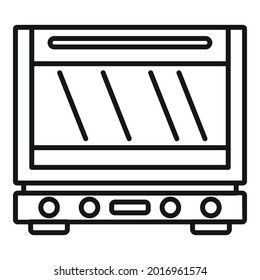 Defrost oven icon outline vector. Electric convection stove. Grill gas oven