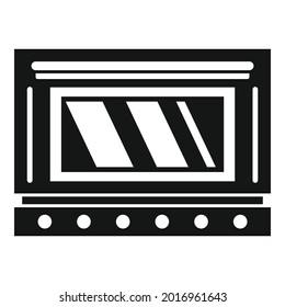 Defrost oven icon simple vector. Electric convection stove. Grill gas oven
