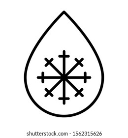 defrosting ice snowflake icon vector