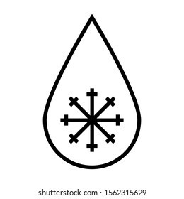 defrosting ice snowflake icon vector