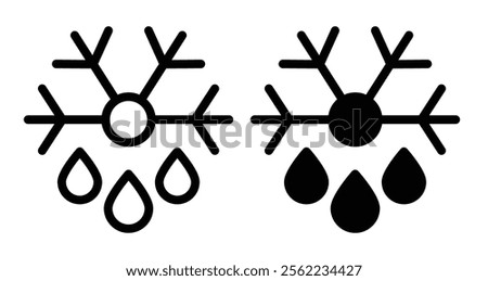Defrosting Icons pack in outlined and flat versions