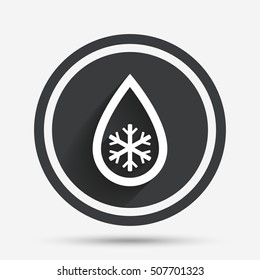 Defrosting sign icon. From ice to water symbol.
