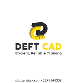 Deft CAD, Efficient and Reliable training logo, For a Real state Company brand
