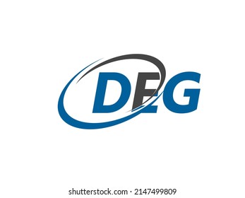Letra DEG diseño del logo de swoosh elegante y creativo