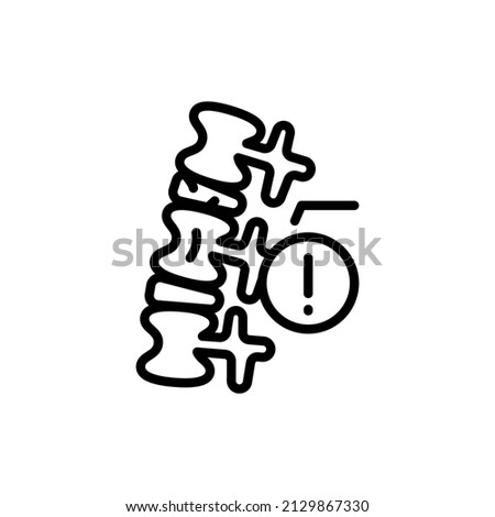 Degenerative disc line icon. Isolated vector element.