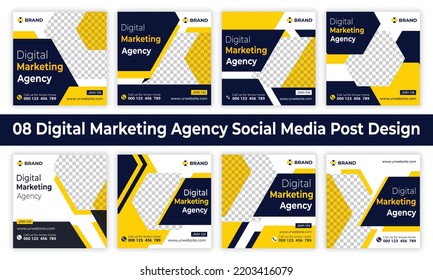 Degital Marketing Agency Social Media Post Template pack