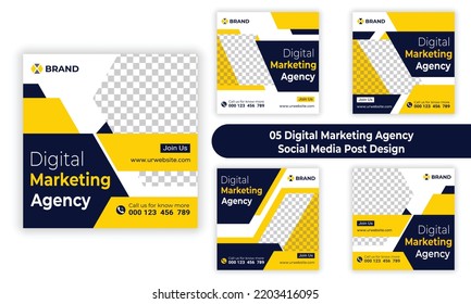 Degital Marketing Agency Social Media Post Template pack