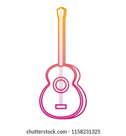 degraded line art guitar play music object