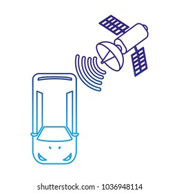 degraded line automobile transport with satellite wifi connection