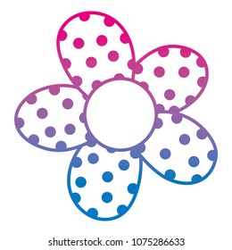 degraded line beauty flower with nature petals design