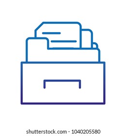 degraded line cabinet file folder with document archive