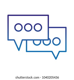 degraded line chat bubbles text message idea