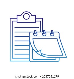 degraded line check list document with calendar time