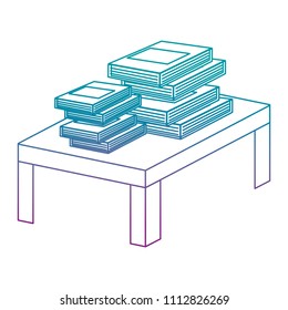 degraded line close books education object in the wood table