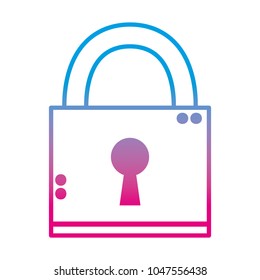 degraded line close padlock object to security information