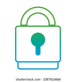 degraded line close padlock object security and protection key