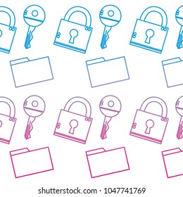 degraded line close padlock security and file folder background