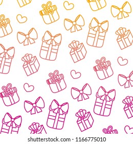 degraded line close presents gifts boxes background