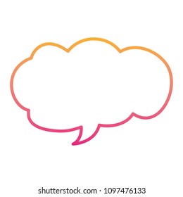 degraded line cloud chat bubble text message