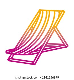 degraded line comfortable beach chair object style