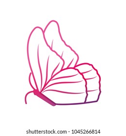degraded line cute butterfly 