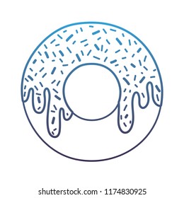 degraded line delicious fresh donut dessert food