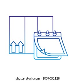 degraded line delivery box package service with calendar