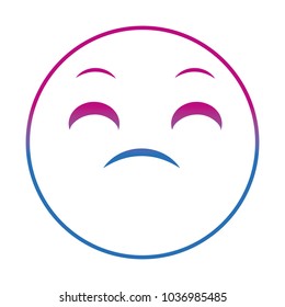 degraded line disappointed face gesture emoji expression