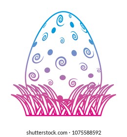 degraded line egg easter event with spiral decoration