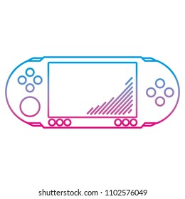 degraded line electronic game console handheld simulador