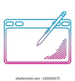 degraded line electronic graphic tablet with pen technology