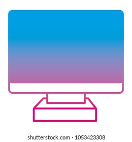 degraded line electronic screen computer technology icon vector illustration