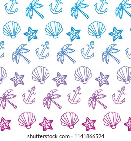 degraded line exotic marine plants and anchor background