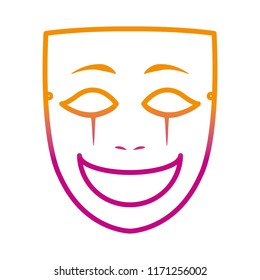 degraded line face mask entertainment carnival style