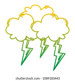 degraded line fluffy clouds with thunder nature weather