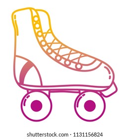 degraded line fun roller skate shoes style