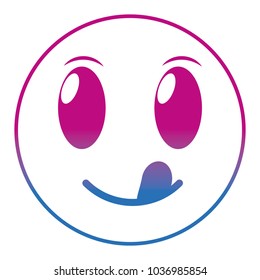 degraded line funny face gesture emoji expression