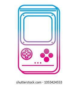 degraded line gamepad technology electronic console design vector illustration