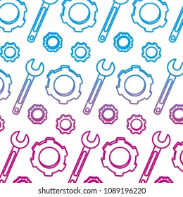 degraded line gear industry and wrench repair background