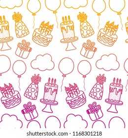 degraded line happy birthday party decoration background