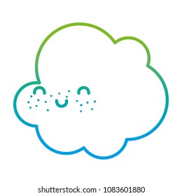 degraded line happy cloud kawaii weather in the sky