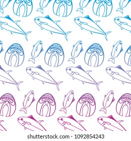 degraded line healthy fishes sea food background